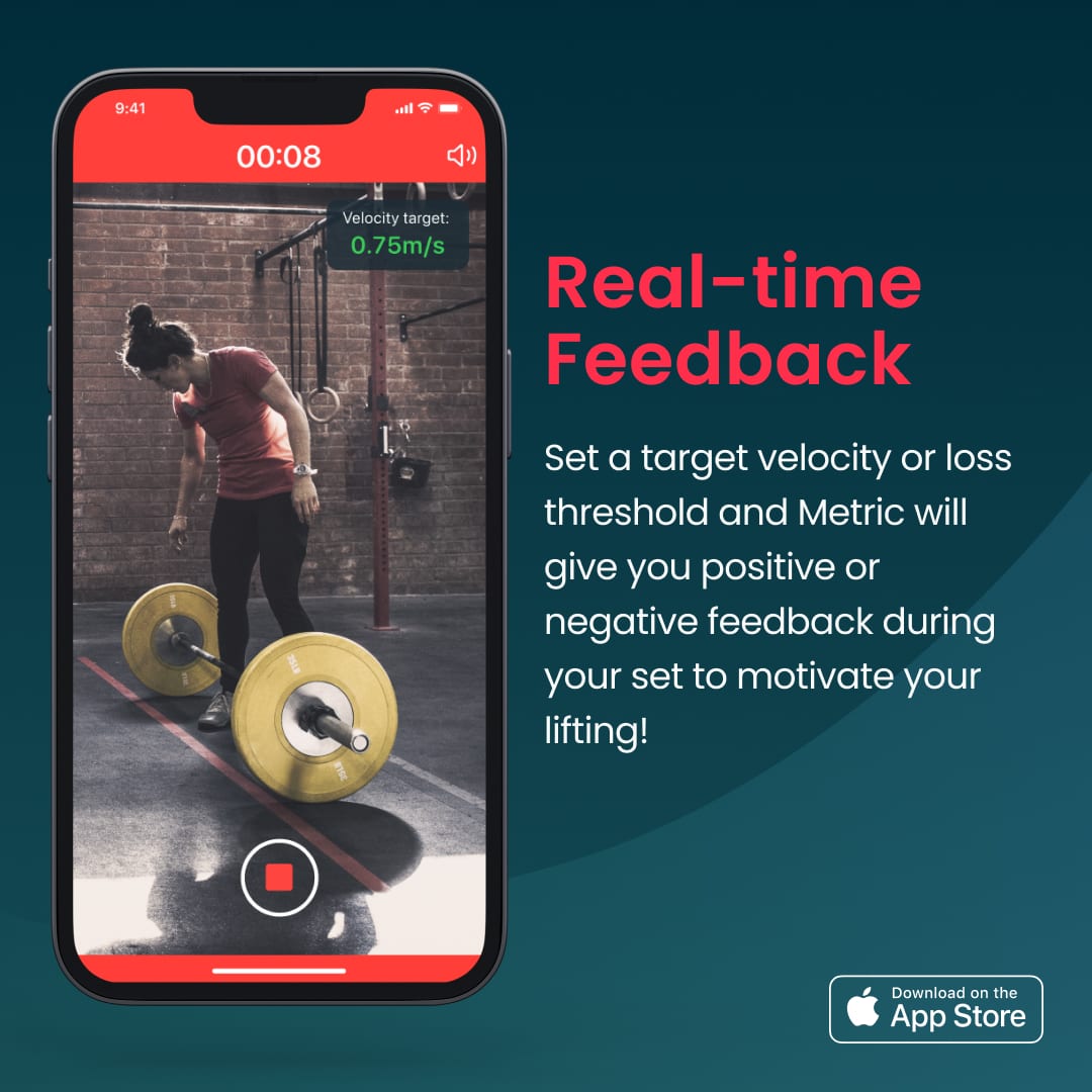 Real-time velocity feedback in the Metric VBT app