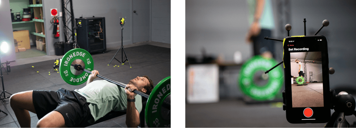 Motion capture testing of the bench press with Metric VBT